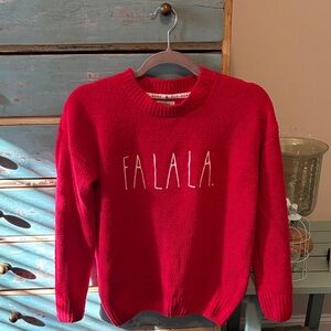 Rae Dunn Festive Red Sweater. Perfect for holidays! Sz S/P